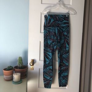 Lululemon High Times Pant - Palm Lace Tofino Teal